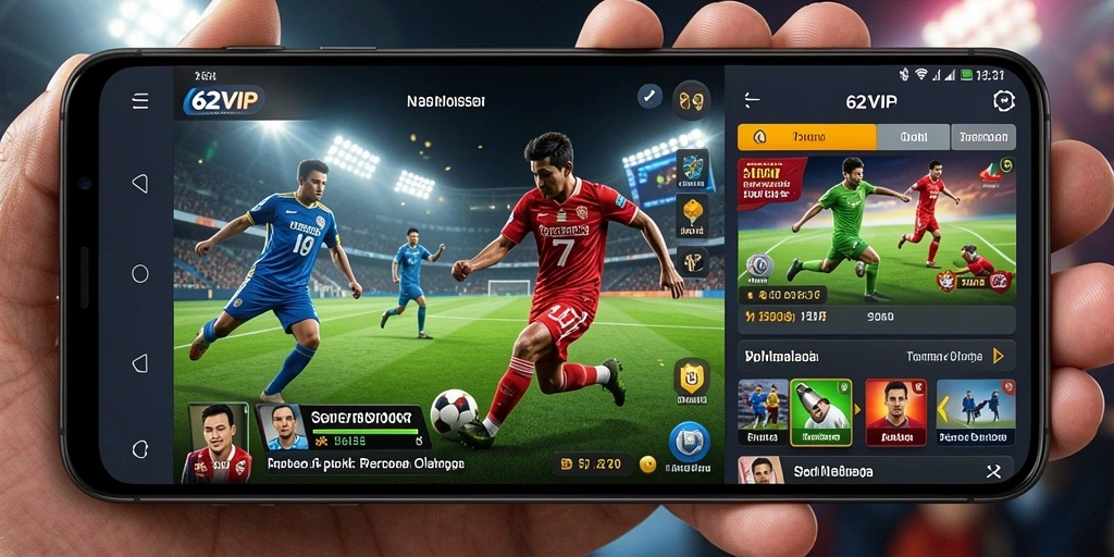Tampilan gameplay Sportsbook yang menarik dan interaktif di 62VIP.