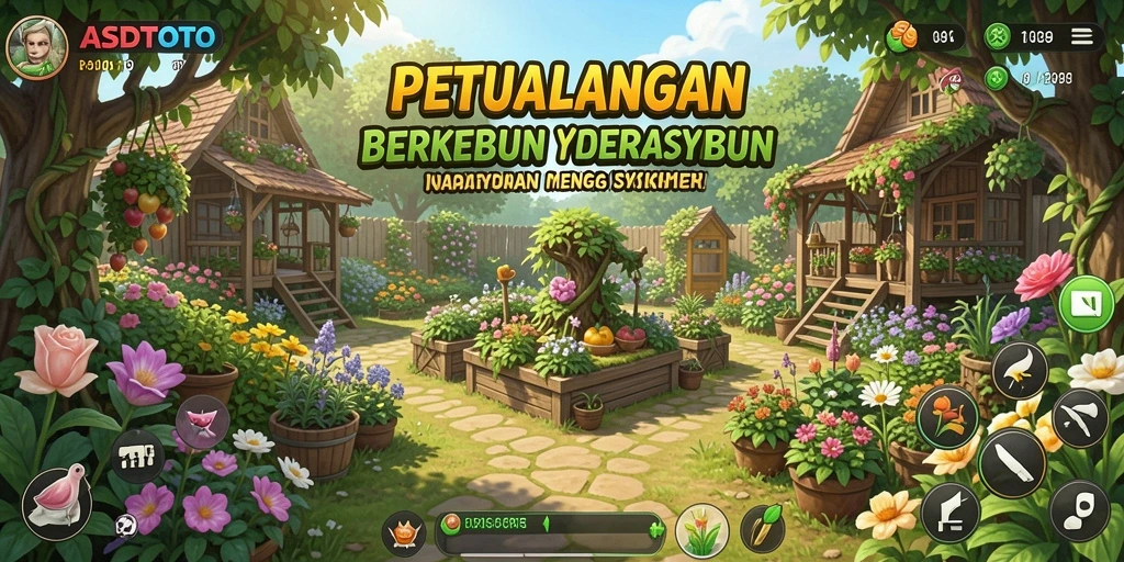 Tampilan gameplay ASDTOTO yang menarik saat berkebun.