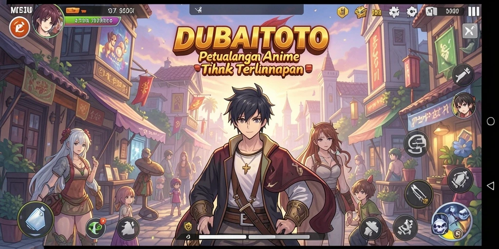 Tampilan menarik dari gameplay DUBAITOTO dengan karakter Anime.
