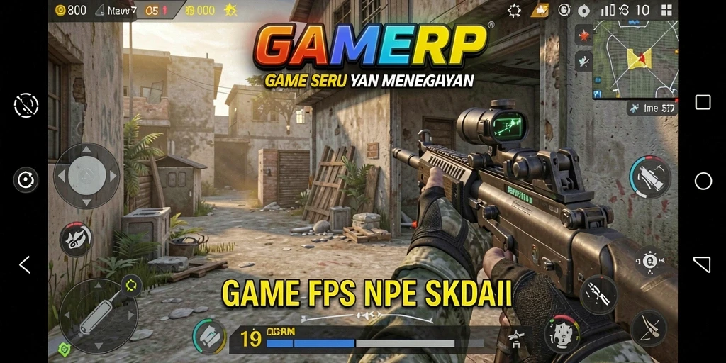 Screenshot menampilkan aksi seru dalam gameplay GAMERP FPS.