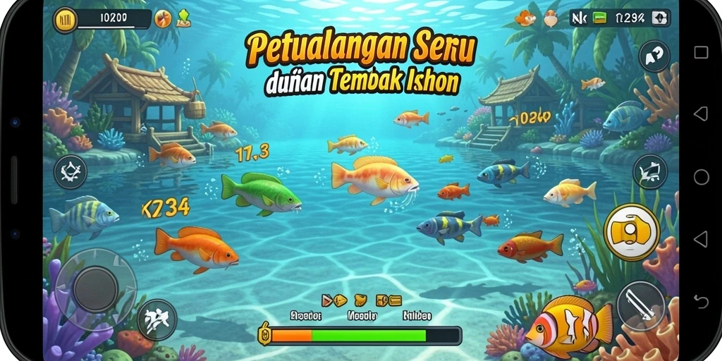 Tampilan gameplay menarik dalam Tembak Ikan K234.