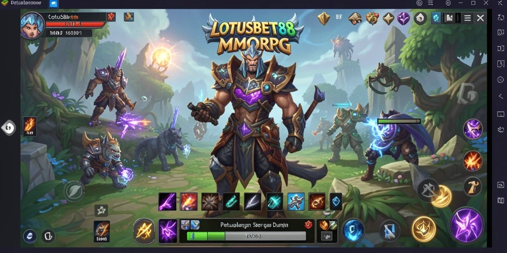 Gameplay seru LOTUSBET88 dengan petualangan di dunia MMORPG.