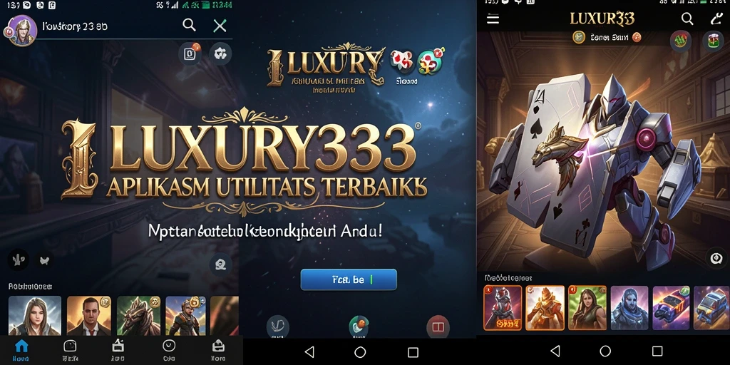 Tampilan antarmuka pengguna dari LUXURY333 yang sederhana dan efektif.