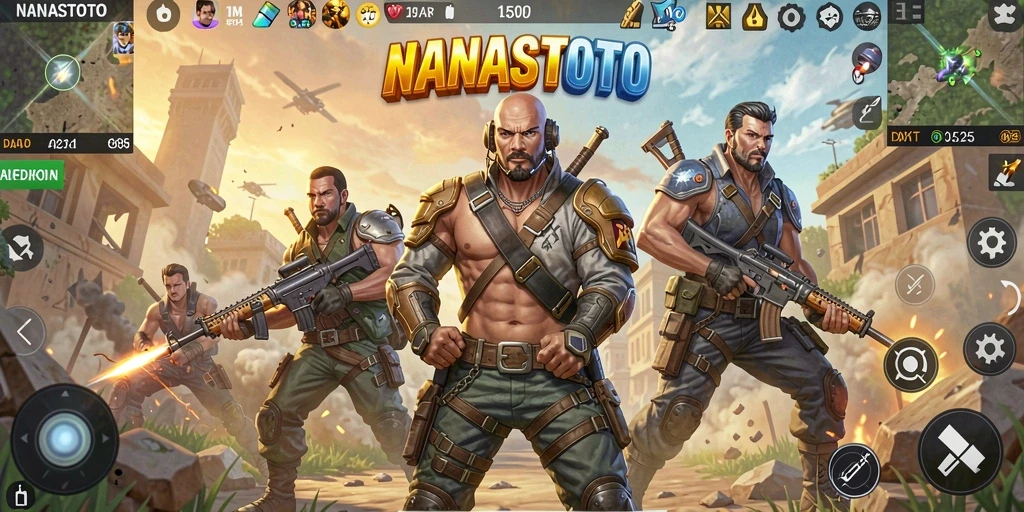 Gameplay seru NANASTOTO dengan pertempuran yang intens.