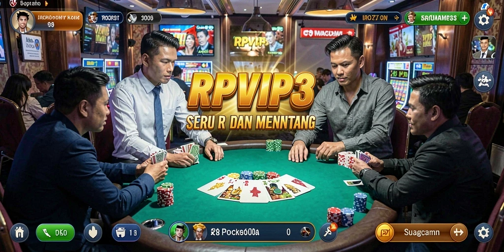 Tampilan gameplay RPVIP3 yang memukau saat bermain Poker.
