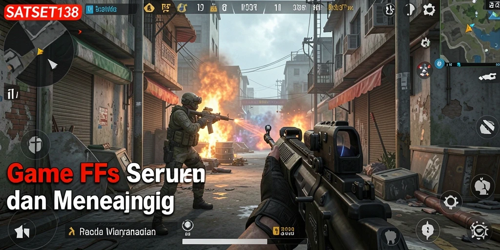 Tangkapan layar yang menampilkan aksi mendebarkan dalam game FPS SATSET138.