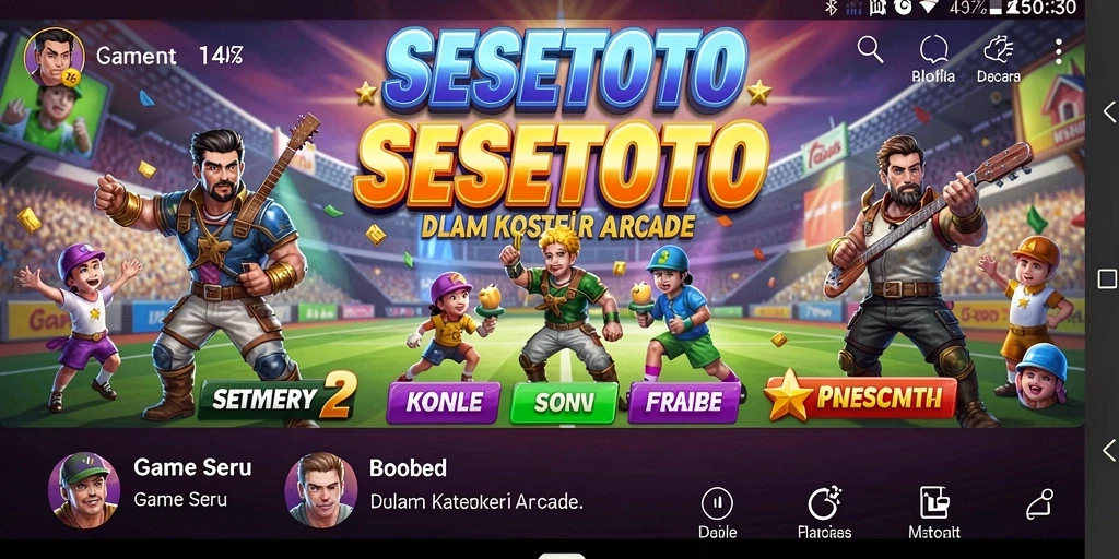 Tampilan gameplay SESETOTO yang seru dan penuh warna.