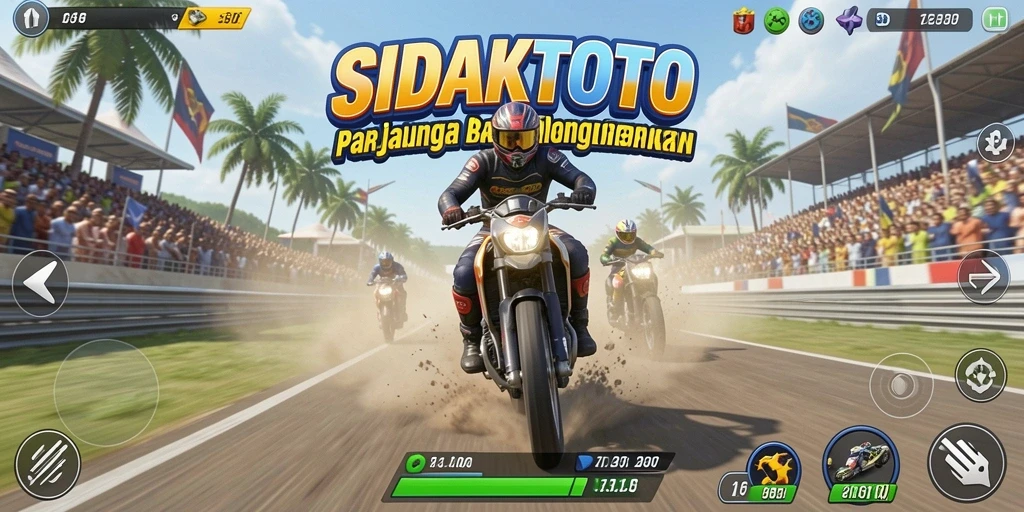 Tampilan gameplay Racing seru dan menegangkan dari SIDAKTOTO.