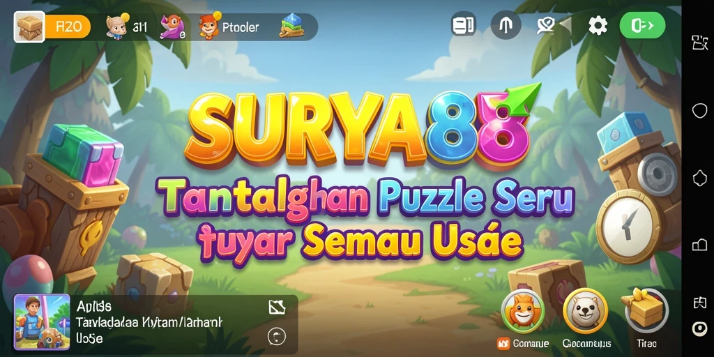 Tampilan gameplay Puzzle yang colorful dan menarik dari SURYA88.