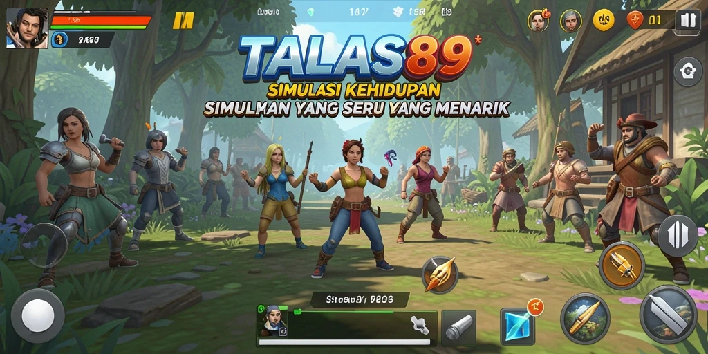 Tangkapan layar gameplay TALAS89 menunjukkan interaksi karakter yang mendalam.