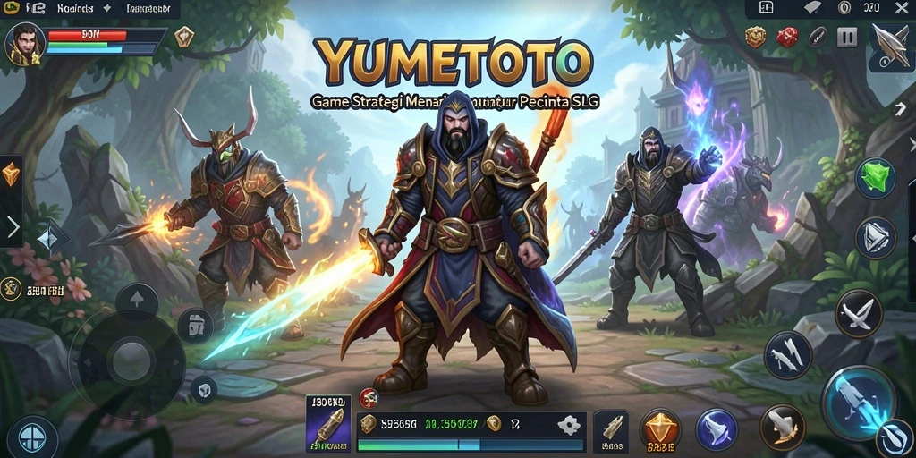 Tampilan gameplay yang memikat dalam YUMETOTO, penuh strategi dan aksi.